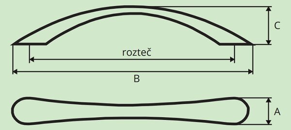 Gamet MIA nikl broušený 160 mm