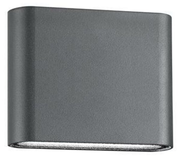 NOVA LUCE venkovní nástěnné svítidlo SOHO tmavě šedý hliník skleněný difuzor LED 2x3W 3000K 220-240V 2x60st. IP54 světlo nahoru a dolů 740401