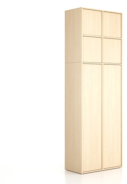 Nástavba pro skříně FRAME, 4x dveře, 872 x 450 x 854 mm, PUSH-lock, bříza