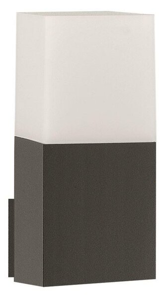 NOVA LUCE venkovní nástěnné svítidlo STICK tmavě šedý hliník bílý akryl E27 1x12W 220-240V IP54 bez žárovky 713412