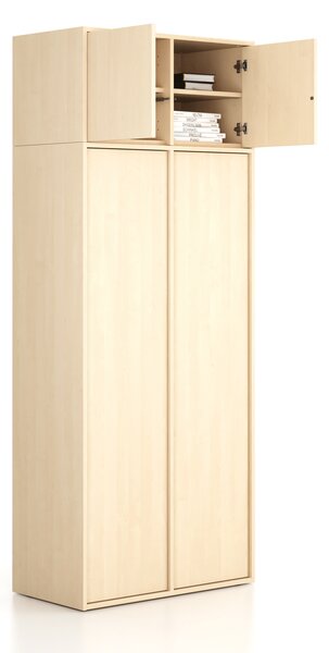 Nástavba pro skříně FRAME, 2x dveře, 872 x 450 x 427 mm, PUSH-lock, bříza