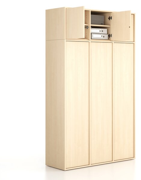 Nástavba pro skříně FRAME, 3x dveře, 1299 x 450 x 427 mm, PUSH-lock, bříza
