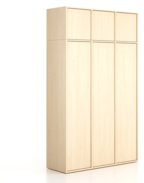 Nástavba pro skříně FRAME, 3x dveře, 1299 x 450 x 427 mm, PUSH-lock, bříza