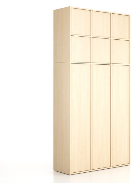 Nástavba pro skříně FRAME, 6x dveře, 1299 x 450 x 854 mm, PUSH-lock, bříza