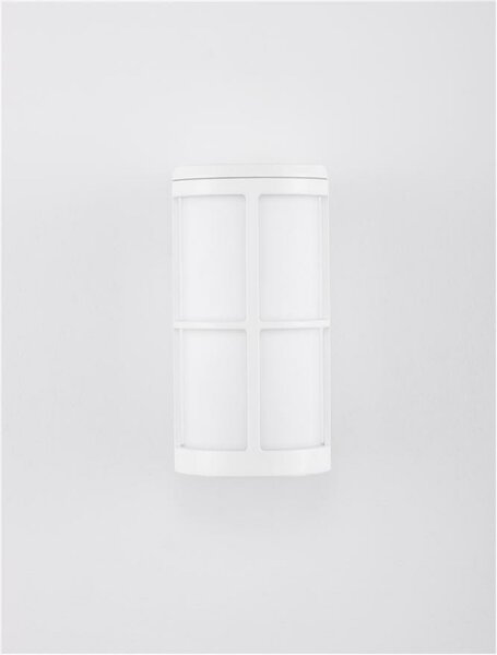 NOVA LUCE venkovní nástěnné svítidlo STONE bílý hliník a akryl E27 1x12W 220-240V IP54 bez žárovky 9002850