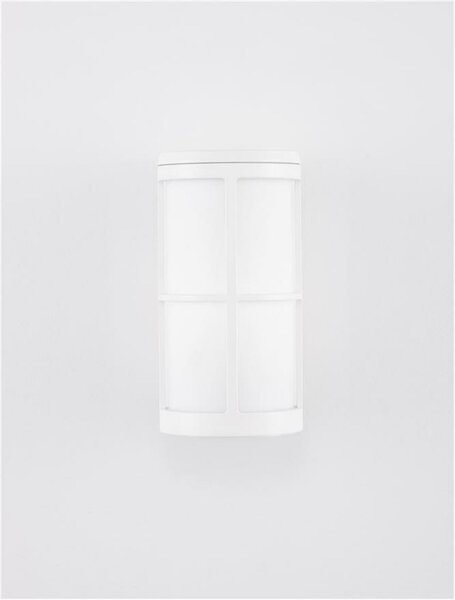 NOVA LUCE venkovní nástěnné svítidlo STONE bílý hliník a akryl E27 1x12W 220-240V IP54 bez žárovky 9002850