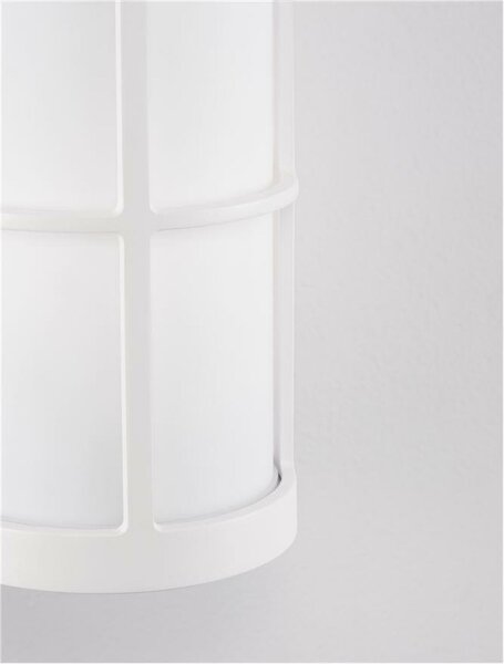 NOVA LUCE venkovní nástěnné svítidlo STONE bílý hliník a akryl E27 1x12W 220-240V IP54 bez žárovky 9002850