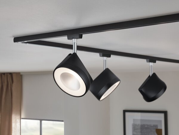 Paulmann 96924 Arena, spot pro Urail system, 14W LED 2700K stmívatelné, matná černá/chrom