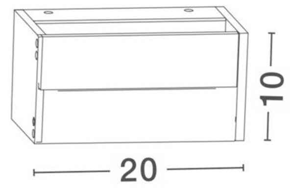 NOVA LUCE venkovní nástěnné svítidlo TWIN tmavě šedý hliník akrylový difuzor LED 2x5W 3000K 220-240V rotační 0-90st. IP54 713122
