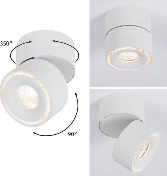Paulmann 93373 Spircle, bílé stropní bodové svítidlo, 8W LED 3000K, výška 8,3cm