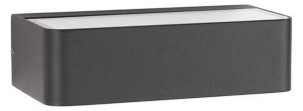 NOVA LUCE venkovní nástěnné svítidlo VIDENO antracitový hliník a čiré sklo LED 10W 3000K 220-240V 270st. IP65 9492590