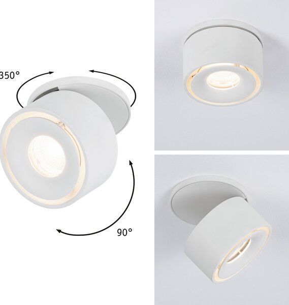 Paulmann 93372 Spircle, bílá zápustná bodovka, 8W LED 3000K, prům. 7,8cm