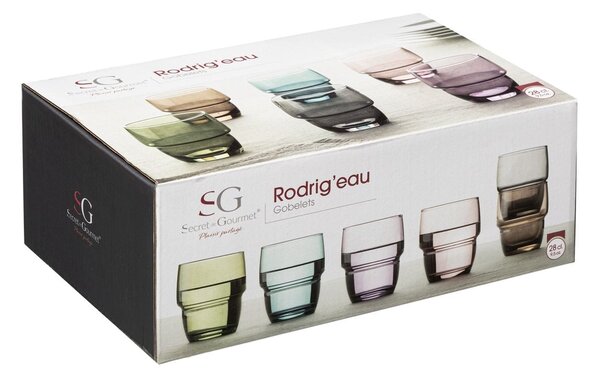 Skleněná sklenice na vodu Colors 280 ml sada 6ks