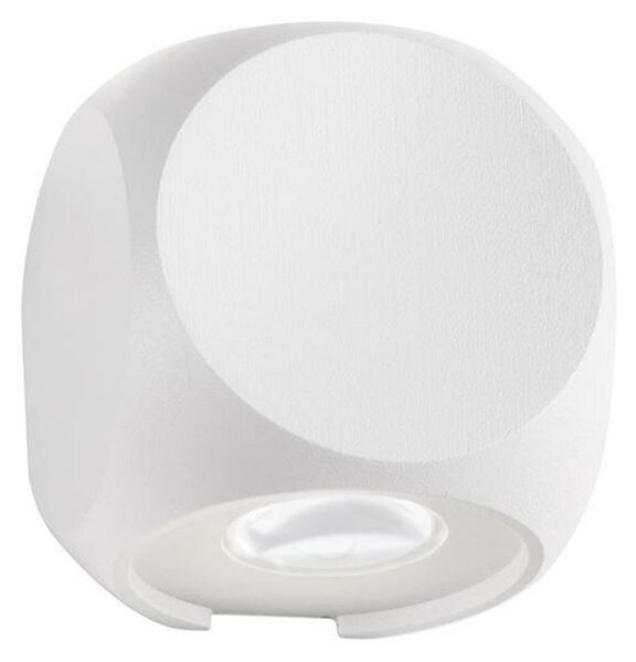 NOVA LUCE venkovní nástěnné svítidlo ZARI bílý hliník a sklo Cree LED 2x2W 3000K 100-240V 2x38st. IP54 světlo ve dvou směrech 9226217