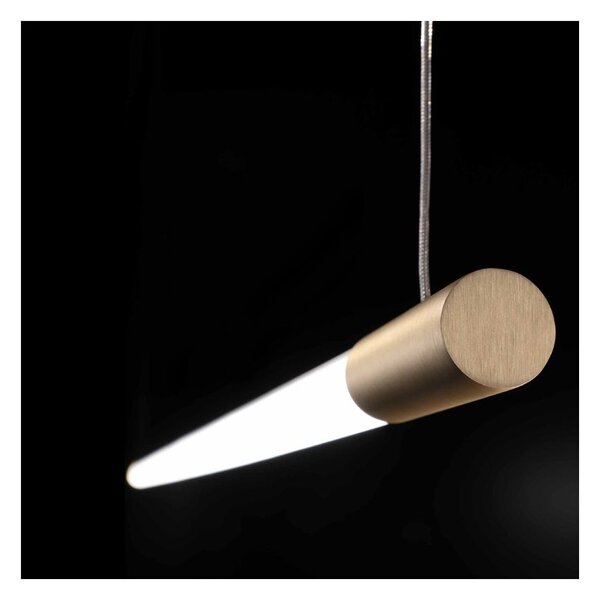 Zava Cosima, mosazné lieární závěsné svítidlo, 26W LED 3000K, délka 139cm