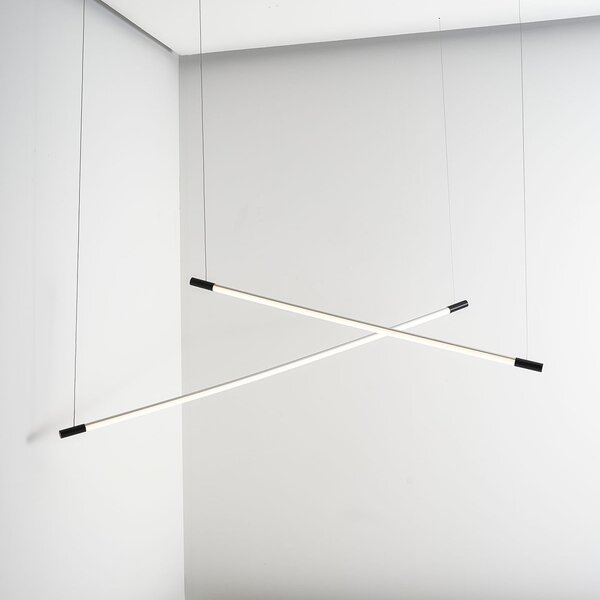 Zava Cosima, černé lieární závěsné svítidlo, 21W LED 3000K, délka 114cm
