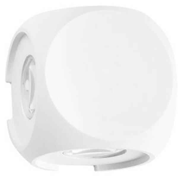 NOVA LUCE venkovní nástěnné svítidlo ZARI bílý hliník a sklo Osram LED 4x1W 3000K 100-240V 4x38st. IP54 světlo ve čtyřech směrech 9226215