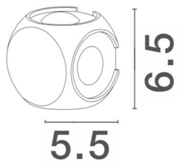 NOVA LUCE venkovní nástěnné svítidlo ZARI černý hliník a sklo Osram LED 4x1W 3000K 100-240V 4x38st. IP54 světlo ve čtyřech směrech 9226214