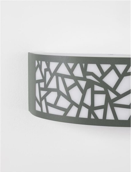 NOVA LUCE venkovní nástěnné svítidlo ZENITH tmavě šedý hliník akrylový difuzor proti oslnění E27 1x12W 220-240V bez žárovky IP44 9020932