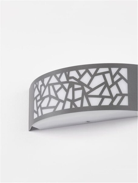 NOVA LUCE venkovní nástěnné svítidlo ZENITH tmavě šedý hliník akrylový difuzor proti oslnění E27 1x12W 220-240V bez žárovky IP44 9020932