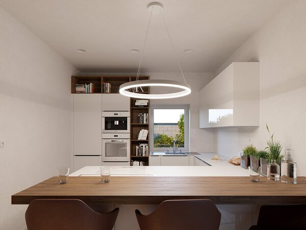 Led2 Závěsné LED svítidlo CIRCLE P-Z ø 60 cm Barva: Černá, Stmívání, řízení: DALI/PUSH