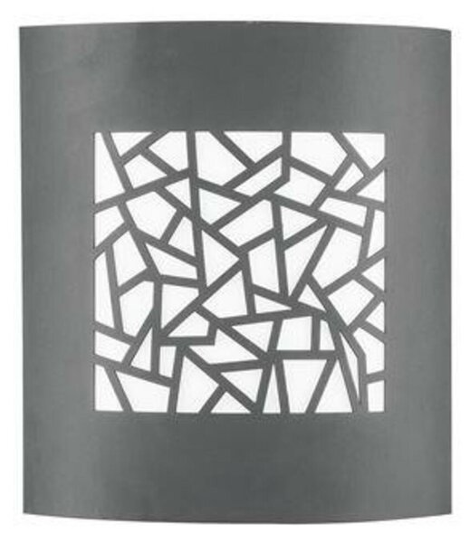 NOVA LUCE venkovní nástěnné svítidlo ZENITH tmavě šedý hliník bílý akrylový difuzor E27 1x12W 220-240V bez žárovky IP44 713212