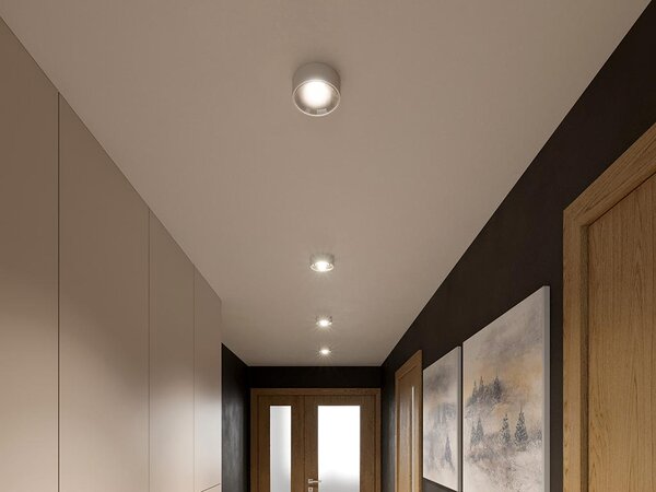 LED2 5131734 Rolo, antracitové venkovní svítidlo na strop, 6W LED 3000K, prům. 10,7cm, IP65