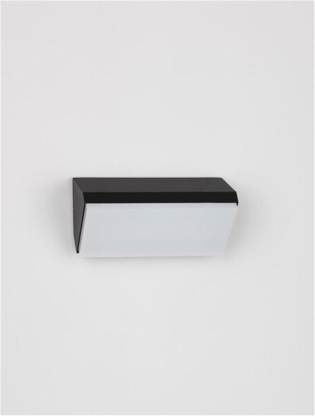 NOVA LUCE venkovní nástěnné svítidlo ZENON antracitový hliník a matný akryl LED 10W 3000K 220-240V 114st. IP65 9492610