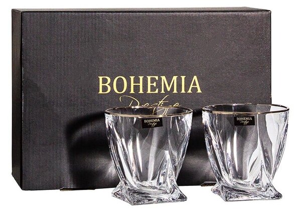 BOHEMIA PRESTIGE QUADRO PLATIN SKLENICE SADA 6 KS