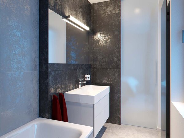 Led2 Nástěnné lineární LED svítidlo QUADRA - 120cm, IP44