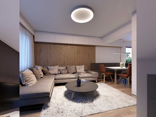 Led2 Stropní LED svítidlo BELLA SLIM ø 78 cm Barva: Černá, Teplota světla: 3000K/4000K, Stmívání, řízení: TRIAC (lze použít i bez stmívání)