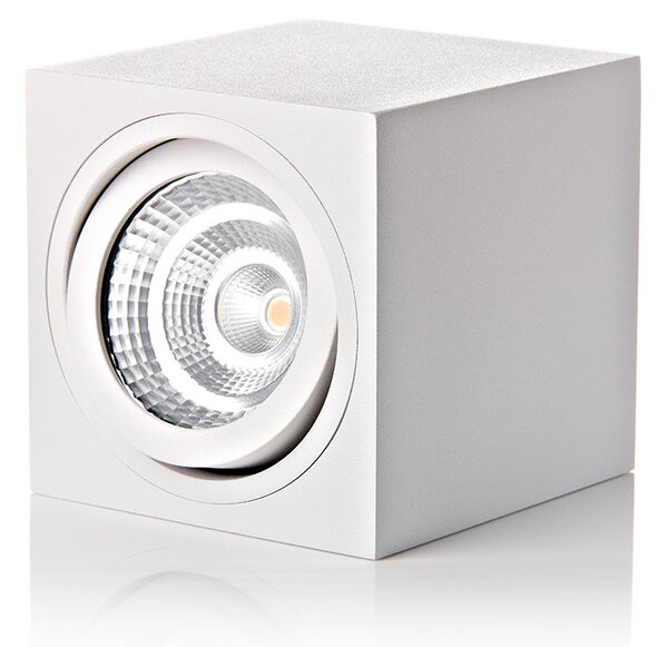 LED2 1160131 Box, bílé stropní čtvercové bodové svítidlo, 6W LED 3000K, 9x9x9,5cm