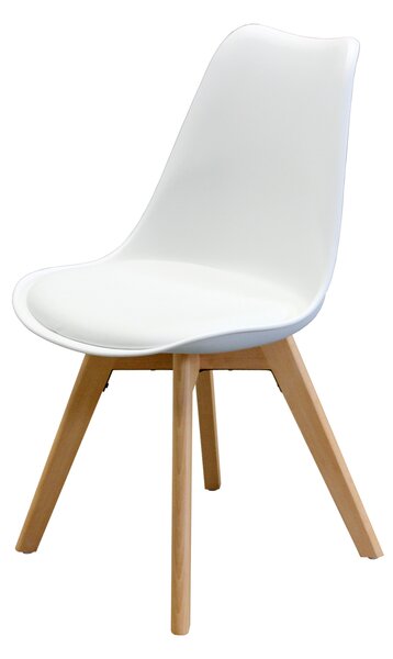 Jídelní židle QUATRO bílá, buk, barva: bílá