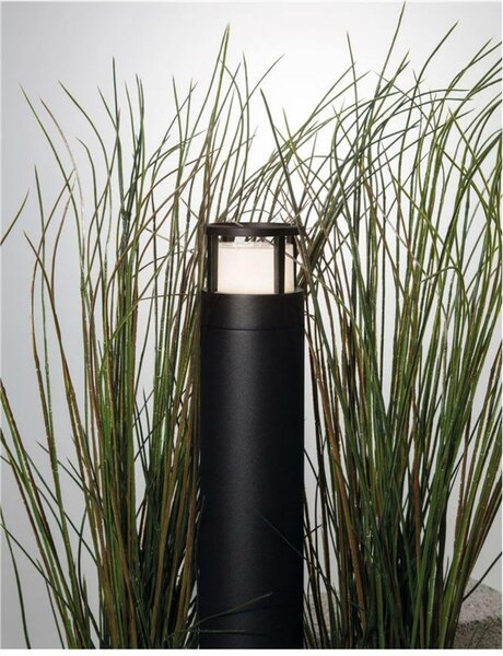 NOVA LUCE venkovní sloupkové svítidlo AGOSTO černý hliník a akrylový difuzor LED 6W 3000K 100-240V 120st. IP54 9277151