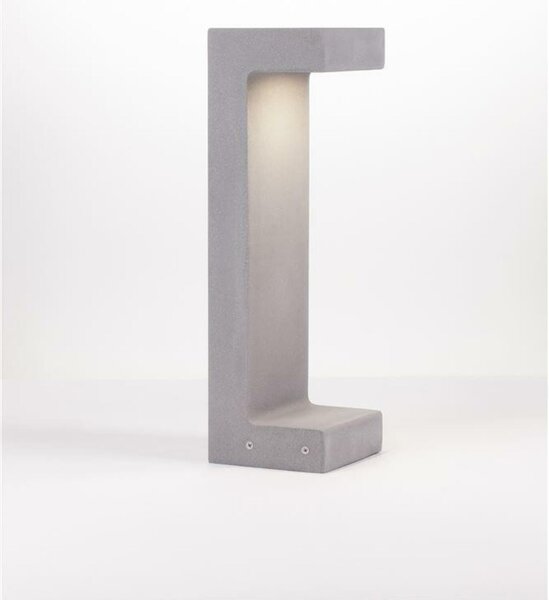 NOVA LUCE venkovní sloupkové svítidlo ARAN šedý beton skleněný difuzor LED 8W 3000K 120-230V IP65 9540213