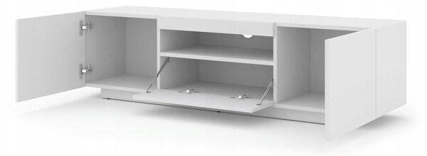 TV stolek AURA 150 stojící závěsný bílý mat