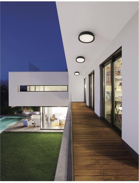 Nova Luce Venkovní stropní svítidlo OLIVER, LED 20W 3000K 92st. IP65 Barva: Černá