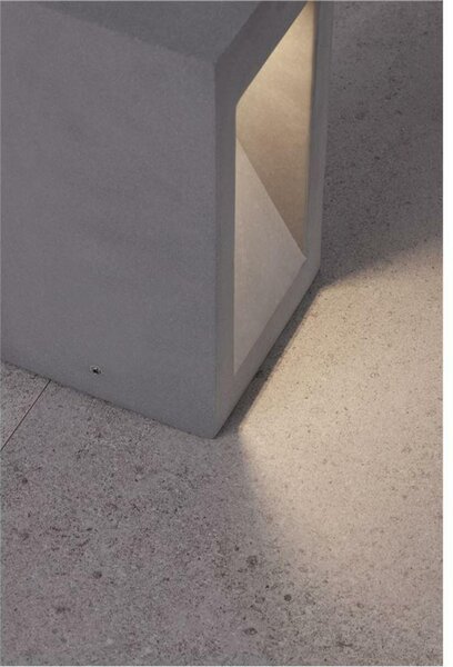 NOVA LUCE venkovní sloupkové svítidlo BARCO šedý beton skleněný difuzor LED 6W 3000K 120-230V IP65 9540207