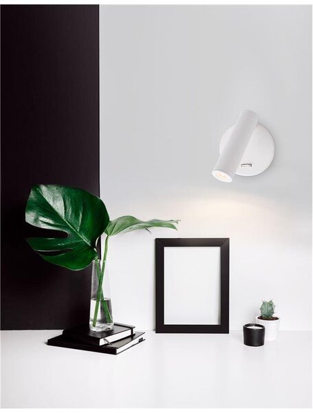 Nova Luce Bodové LED svítidlo LAREDO, 3W 3200K vypínač na těle Barva: Bílá