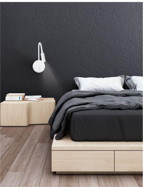 Nova Luce Bodové LED svítidlo JACO, 3W, 3200K nastavitelné vypínač na těle Barva: Bílá