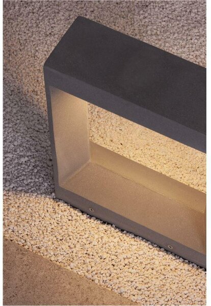 NOVA LUCE venkovní sloupkové svítidlo CAIRO šedý beton skleněný difuzor LED 8W 3000K 120-230V IP65 9540217