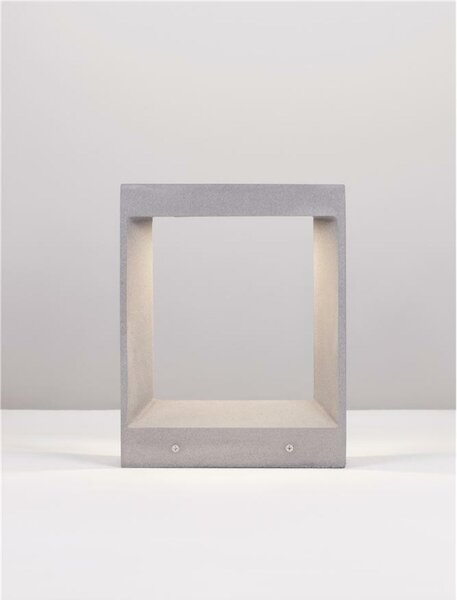 NOVA LUCE venkovní sloupkové svítidlo CAIRO šedý beton skleněný difuzor LED 8W 3000K 120-230V IP65 9540217