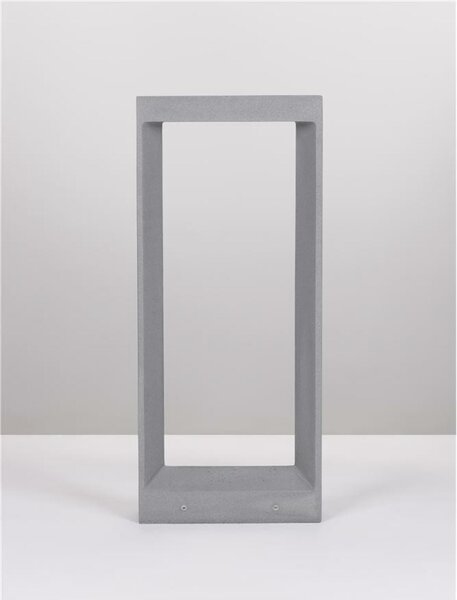 NOVA LUCE venkovní sloupkové svítidlo CAIRO šedý beton skleněný difuzor LED 8W 3000K 120-230V IP65 9540218