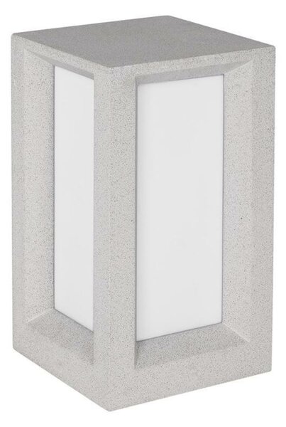 NOVA LUCE venkovní sloupkové svítidlo CASTRO bílý pískovec a akryl E27 1x12W bez žárovky 100-240V IP65 9739352