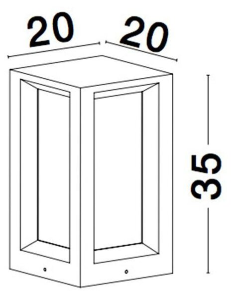 NOVA LUCE venkovní sloupkové svítidlo CASTRO bílý pískovec a akryl E27 1x12W bez žárovky 100-240V IP65 9739352
