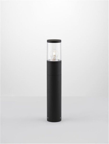 NOVA LUCE venkovní sloupkové svítidlo CETERA černý hliník a akryl E27 1x12W 220-240V IP54 bez žárovky 9002874