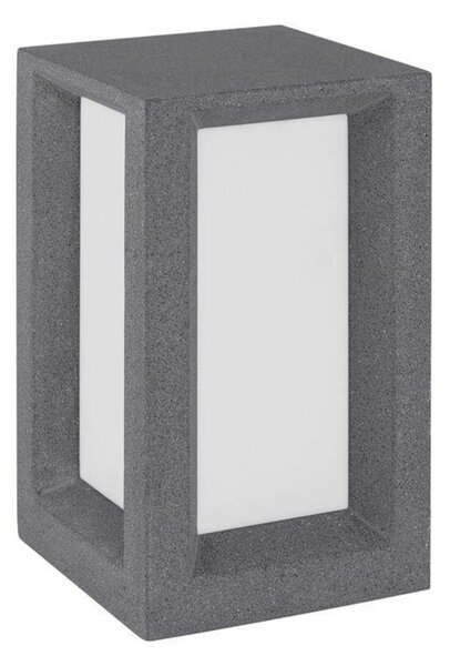 NOVA LUCE venkovní sloupkové svítidlo CASTRO šedý pískovec a akryl E27 1x12W bez žárovky 100-240V IP65 9739351