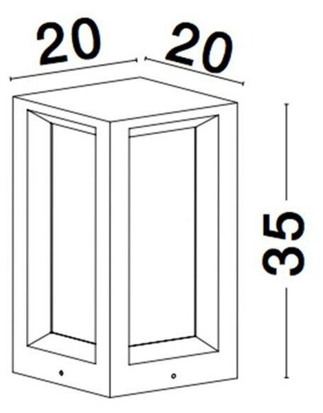 NOVA LUCE venkovní sloupkové svítidlo CASTRO šedý pískovec a akryl E27 1x12W bez žárovky 100-240V IP65 9739351