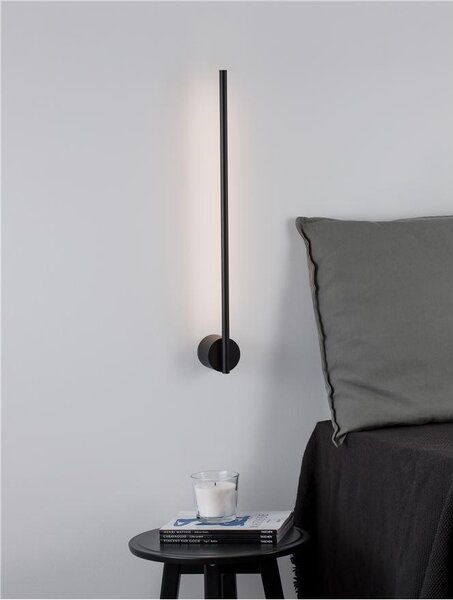Nova Luce Nástěnné LED svítidlo ADEN černý hliník 10W 3000K