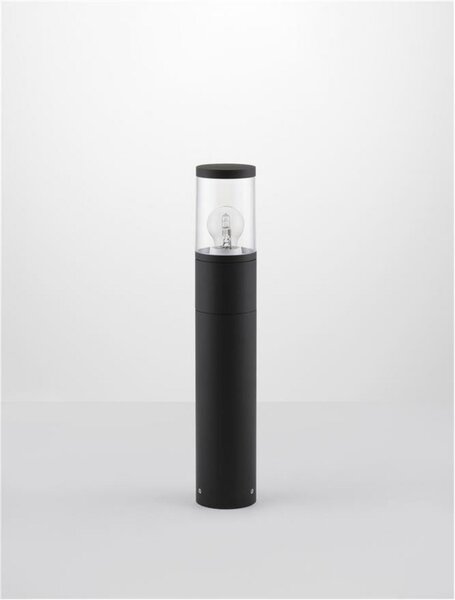 NOVA LUCE venkovní sloupkové svítidlo CETERA černý hliník a akryl E27 1x12W 220-240V IP54 bez žárovky 9002874